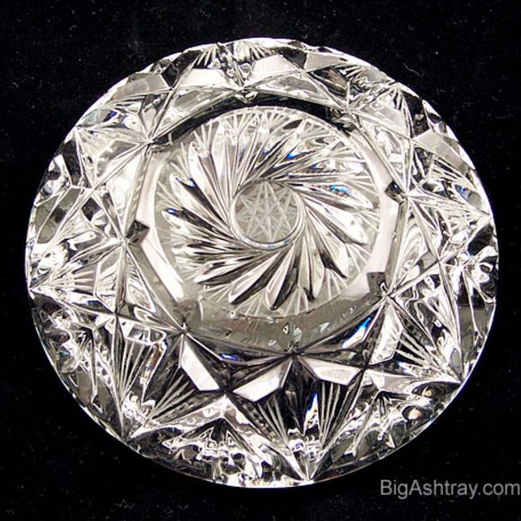 Vintage Heavy Crystal Ashtray - Picture 3 of 3